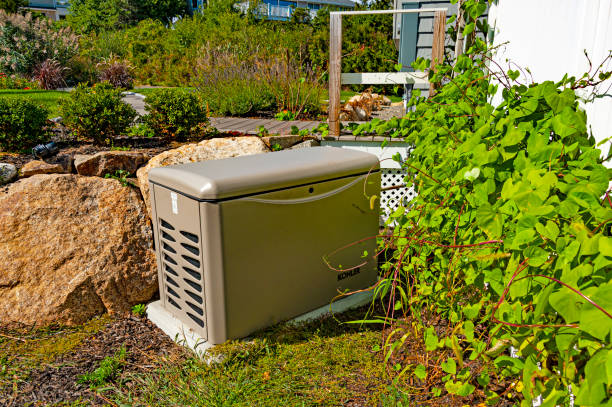 Residential standby generator on concrete pad Long Island Power Systems : Explore the Top Benefits of a Whole-House Generator for Your Home and Safety