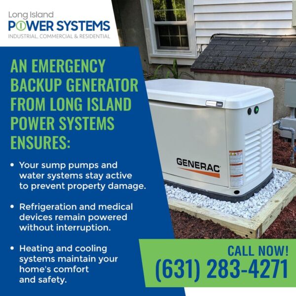 Generac standby generator installed beside a residential home